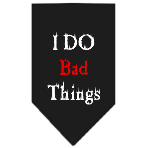 I Do Bad Things Screen Print Bandana Black Large